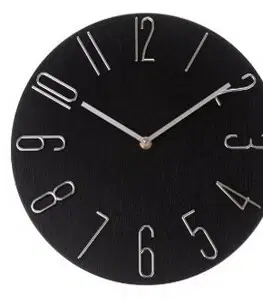 Hodiny Nástenné hodiny Berry black, pr. 30,5 cm, plast