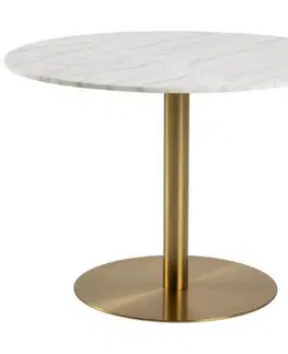 Stoly do jedálne Okrúhly Jedálnský Stôl Corby Mramor 105x75 Cm