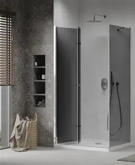 Vane MEXEN/S - Lima sprchovací kút 90x120 cm, grafit, chróm + biela vanička so sifónom, 856-090-120-01-40-4010