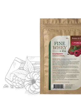 Športová výživa Protein & Co. FINE WHEY – prírodný proteín sladený stéviou 30 g Zvoľ príchuť: Raspberry choco swirl