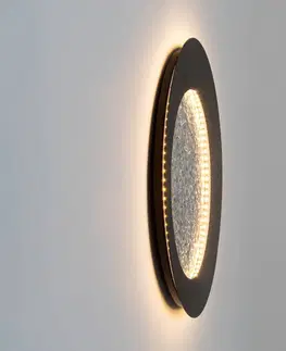 Nástenné svietidlá Holländer Nástenné svietidlo Plenilunio LED, hnedo-čierno-strieborné, 60 cm