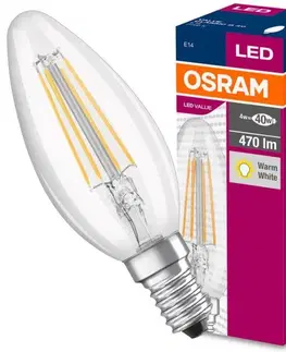 Vláknové žiarovky Žiarovka OSRAM LED Fila Value  E14 4W 40W 470LM 827