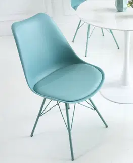 Jedálenské stoličky a kreslá Jedálenská stolička 4 ks IKAROS Dekorhome Tmavo zelená