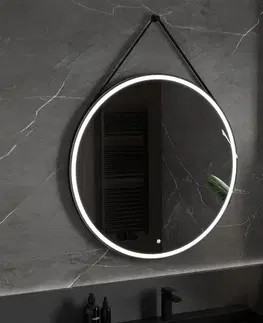 Kúpeľňa MEXEN - Reni zrkadlo s osvetlením, 100 cm, LED 6000K, čierny rám 9812-100-100-611-70