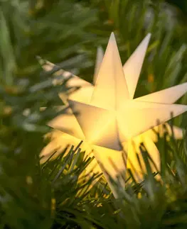Vianočné svetelné hviezdy Deco Trend LED hviezda do interiéru 18-cípa, Ø 12 cm biela
