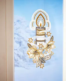 Drobné dekorácie a doplnky Obrázok na okno "Svieca"