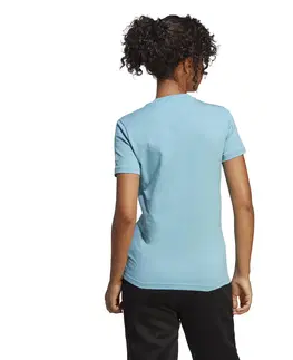 fitnes Dámske tričko na fitnes modré
