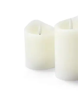 Lighting Sviečky z pravého vosku s LED diódami, 2 ks, biele
