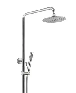Sprchy a sprchové panely SAPHO - MINIMAL vaňový stĺp s pákovou batériou a výtokom, lestená nerez MI140