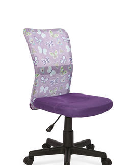 Kancelárske stoličky HALMAR Dingo detská stolička na kolieskach fialová