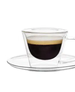 Poháre Termo poháre, set 2 ks, šálka na espresso s podšálkami, 80 ml, HOTCOOL TYP 4