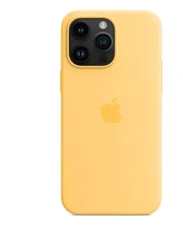 Puzdrá na mobilné telefóny Silikónový zadný kryt pre Apple iPhone 14 Pro Max s MagSafe, slnečne žltá MPU03ZM/A