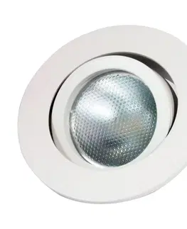 Vysokonapäťové zapustené svietidlá 230 V MEGATRON LED krúžok na zapustenie Decoclic GU10/GU5.3, okrúhly, biely