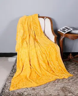 Jednofarebné deky Deka Soria 130x170 horčica
