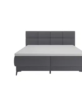 Postele Boxspringová posteľ, 180x200, sivá, OPTIMA B