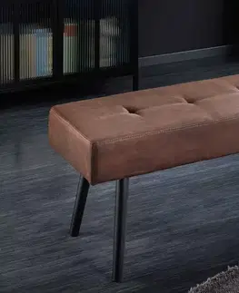 Lavice do jedálne LuxD Dizajnová lavica Bailey 100 cm hnedá