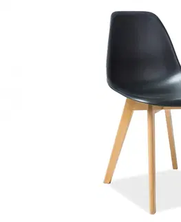Kuchynské stoličky RIMOS plastová stolička, buk/čierna