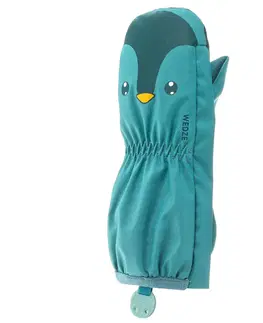 rukavice Detské lyžiarske palčiaky Warm Lugiklip tyrkysové