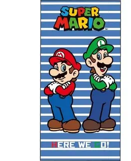 Uteráky Detská osuška Super Mario a Luigi, 70 x 140 cm