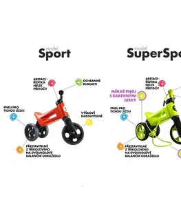 Detské vozítka a príslušenstvo Teddies Odrážadlo Funny wheels Rider SuperSport 2v1, zelená