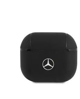 Slúchadlá Mercedes kožené puzdro pre AirPods 3, čierny