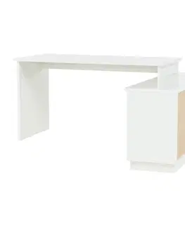 PC stolíky Písací stôl DALTON 2 NEW VE 02 Tempo Kondela Biela / sivá