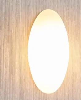 Nástenné svietidlá Lucande Sklenené nástenné svietidlo Jemima elipsovitý tvar