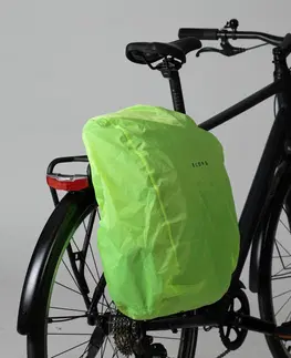cyklistick Plášť na batoh na nosič batožiny nepremokavý reflexný žltý