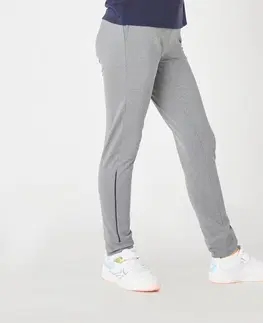nohavice Dievčenské nohavice S500 na cvičenie sivé