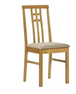 Stoličky Jedálenská stolička, dub sonoma/látka krémová, SILAS