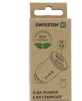 Dáta príslušenstvo CL adaptér Swissten 2 x USB 4,8A, strieborná 20115100ECO