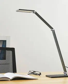 Stolové lampy na písací stôl Lucande Stmievateľná LED lampa na písací stôl Mion