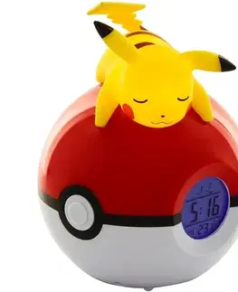 Hodiny Lampa s Budíkom Pikachu Pokebal (Pokémon)