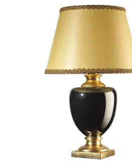Lampy ONLI ONLI - Stolná lampa MOZART 1xE27/22W/230V čierna/zlatá 75 cm 