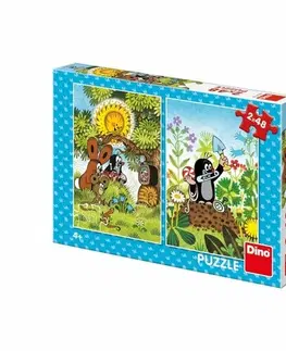 Puzzle Dino Puzzle Krtko 2x48 dielikov 18x26cm v krabici 27x19x4cm
