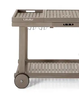 Outdoor Tables Vozík na grilovanie »Leira« s 2 vyberateľnými podnosmi