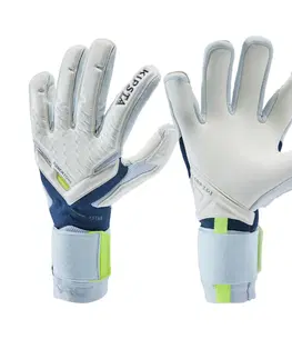 futbal Brankárske futbalové rukavice F900 Resist pre dospelých bielo-modro-žlté