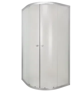 Sprchovacie kúty INVENA - Sprchovací kút štvrťkruh VITORIA, profil: satin, sklo frosted 80x80cm AK-49-186-O