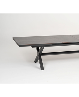 Stoly Long Island jedálenský stôl antracitový 240-300 cm