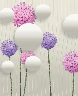 Samolepiace tapety Samolepiaca tapeta zaujímavé abstraktné kvety
