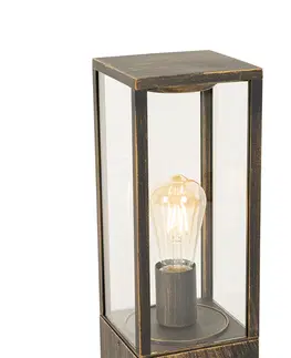 Vonkajsie osvetlenie Vintage stojace vonkajšie svietidlo starožitné zlaté 40 cm IP44 - Charlois