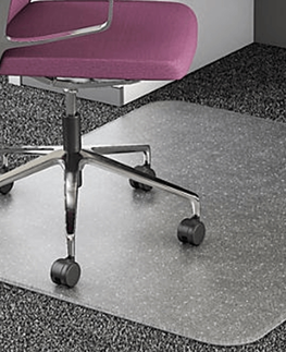 Podložky pod stoličky KONDELA Ellie New Typ 8 podlahová ochranná podložka 120x120 cm transparentná