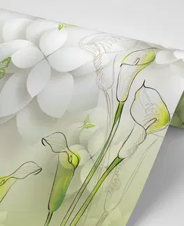 Samolepiace tapety Samolepiaca tapeta abstraktné kvety