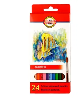 Hračky KOH-I-NOOR - Pastelky akvarelové, sada 24 ks