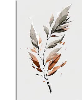Obrazy stromy a listy Obraz minimalistický list v pohybe