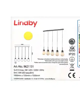 Svietidlá Lindby Lindby - LED Stmievateľný luster na lanku BADO 5xLED/5W/230V 