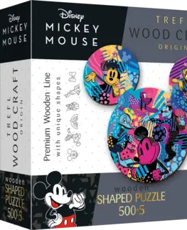 Hračky puzzle TREFL - Drevené puzzle 500+5 - Ikonický Mickey Mouse