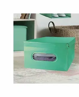 Úložné boxy Compactor Skladací úložný box PVC so zipsom Compactor Nordic 50 x 38.5 x 24 cm, zelený