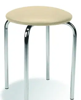 Jedálenské stoličky HALMAR Chico stolička bez operadla krémová (V18)