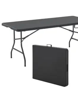 Jedálenské stoly Juskys Bufetový stôl XL skladací čierny